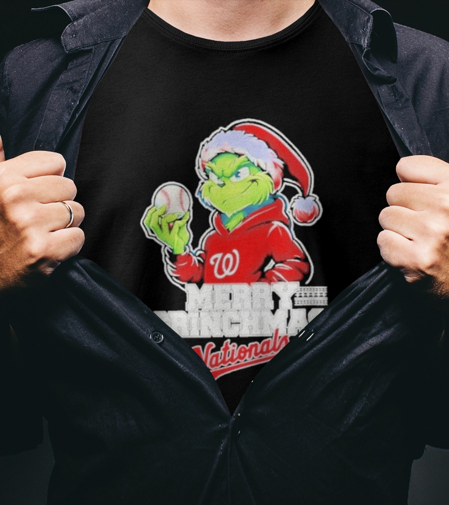 Grinch Merry Grinchmas Washington Nationals Baseball Christmas 2026 T-Shirt