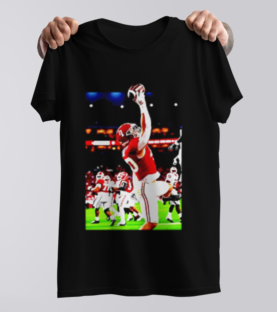 Alabama Crimson Tide Josh Ford One Handed Football Catch T-Shirt