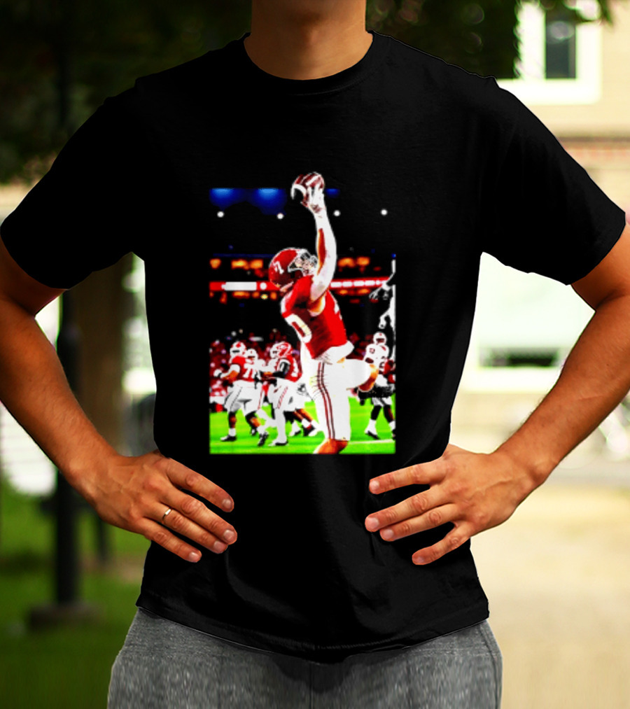Alabama Crimson Tide Josh Ford One Handed Football Catch T-Shirt