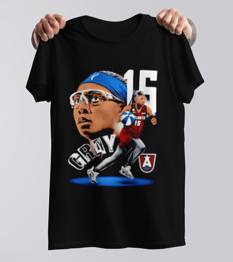 Allisha Gray 15 Atlanta Dream WNBA Basketball Player Action T-Shirt