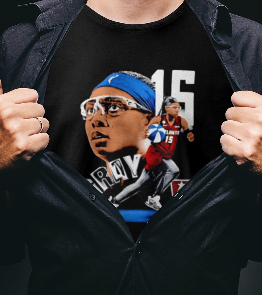 Allisha Gray 15 Atlanta Dream WNBA Basketball Player Action T-Shirt
