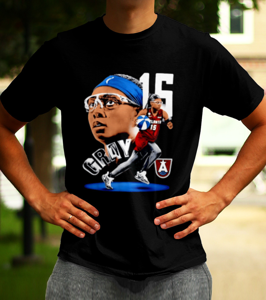 Allisha Gray 15 Atlanta Dream WNBA Basketball Player Action T-Shirt
