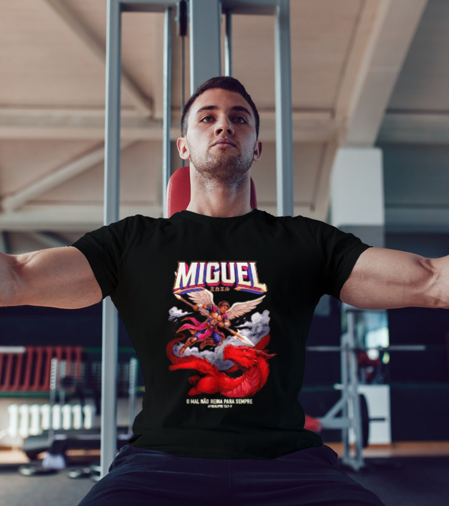 Miguel Angel Vs Dragon Apocalipse 12 7 9 O Mal Nao Reina Para Sempre T-Shirt
