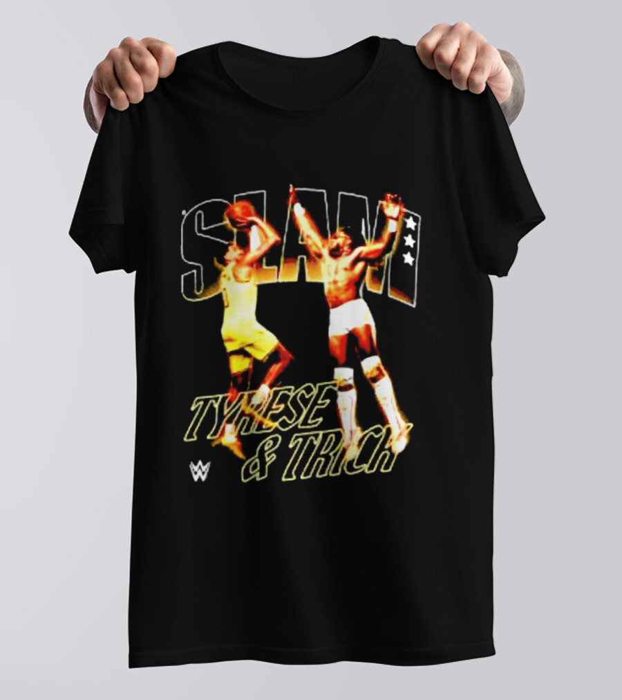 Slam Dunk Tyrese Haliburton Vs Trick Williams WWE Basketball Matchup T-Shirt