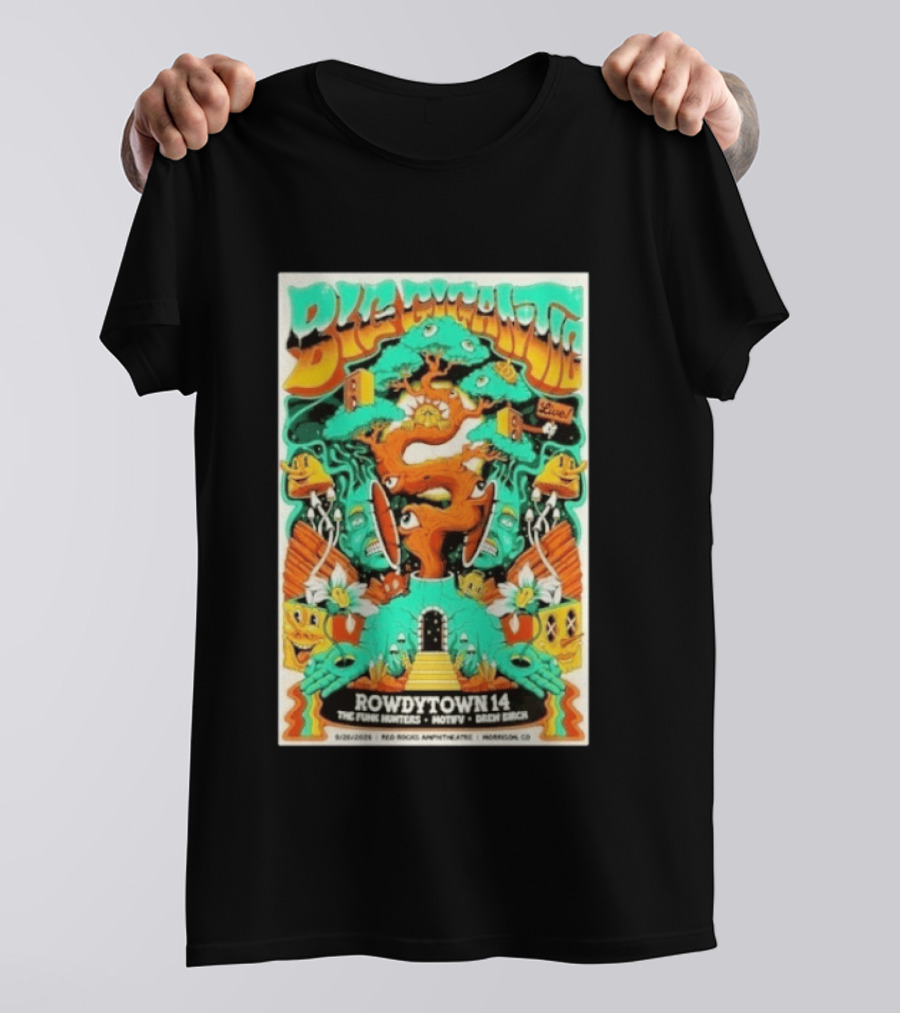 Boogie Nights Live Rowdytown 14 Red Rocks Amphitheatre 09.26.2026 The Funk Hunters Motifv Drew Birch T-Shirt