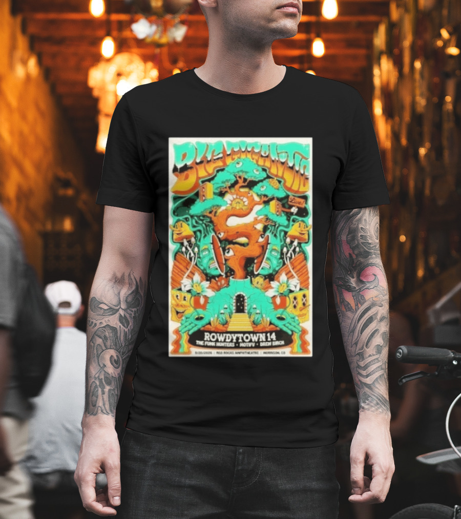 Boogie Nights Live Rowdytown 14 Red Rocks Amphitheatre 09.26.2026 The Funk Hunters Motifv Drew Birch T-Shirt