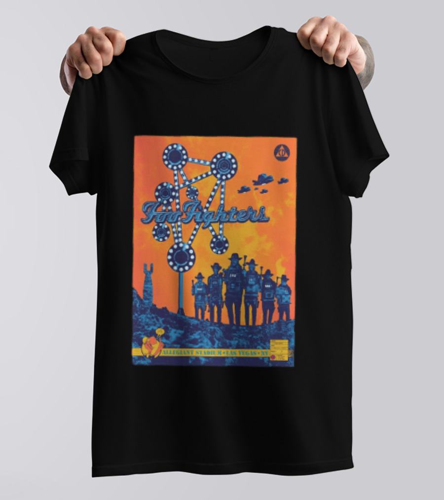 Foo Fighters Allegiant Stadium Las Vegas NV Space Theme Concert T-Shirt