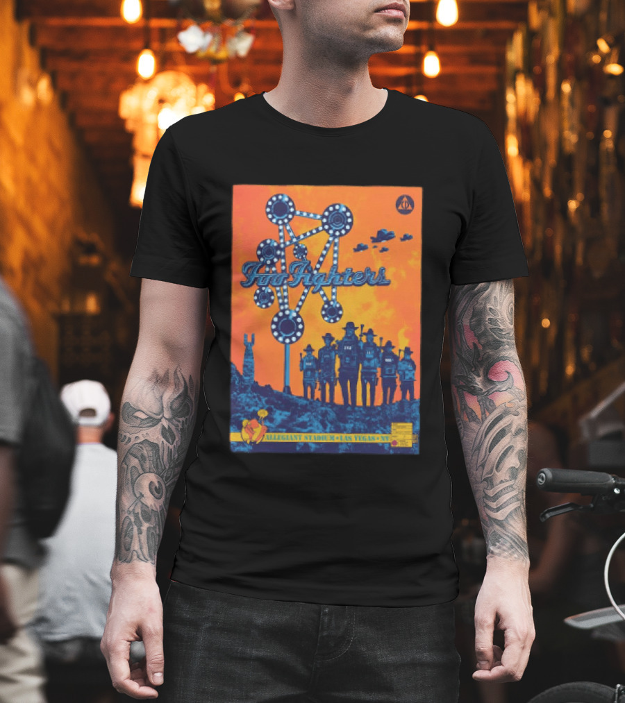 Foo Fighters Allegiant Stadium Las Vegas NV Space Theme Concert T-Shirt