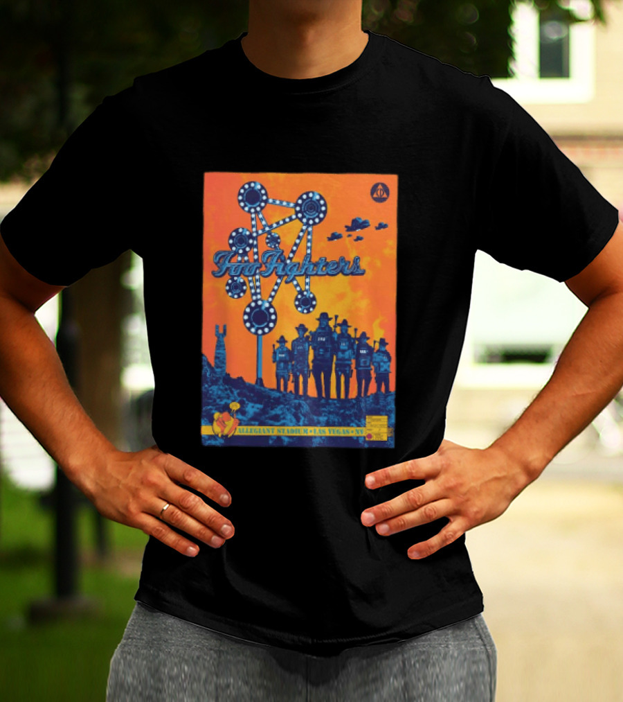 Foo Fighters Allegiant Stadium Las Vegas NV Space Theme Concert T-Shirt