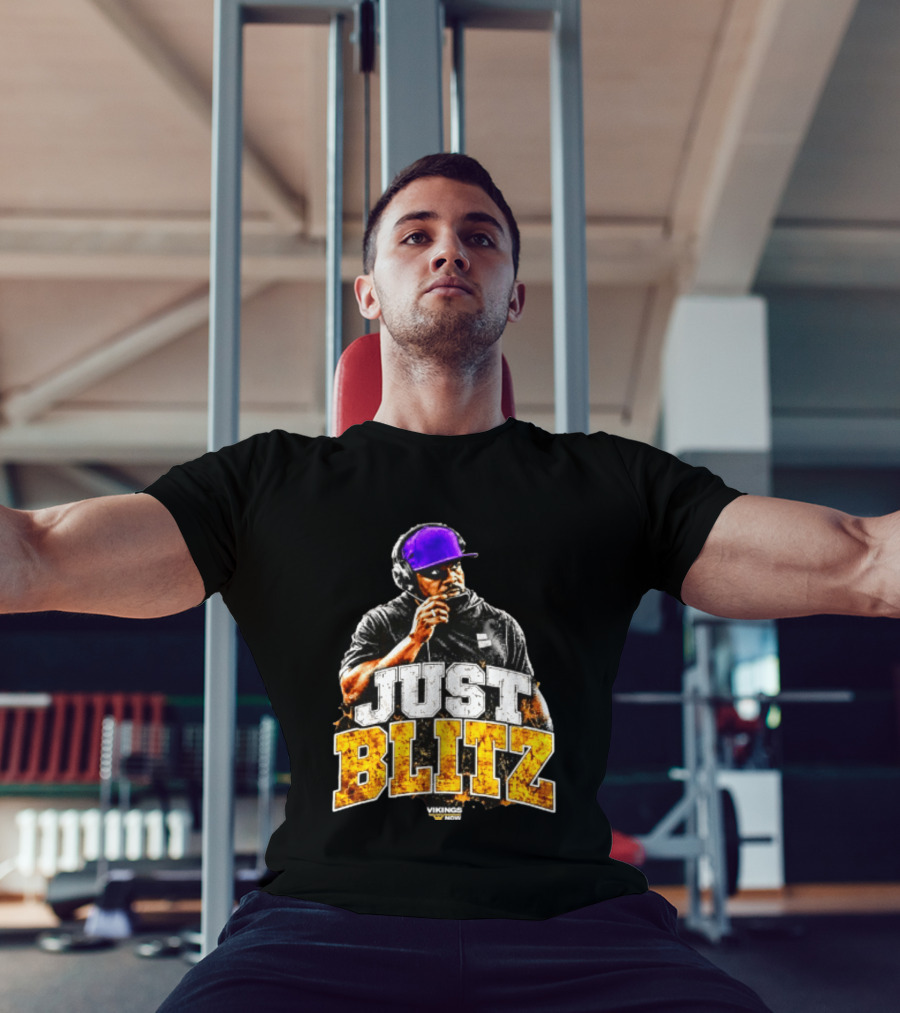 Brian Flores Just Blitz Vikings Now Bold Coaching Football Strategy T-Shirt