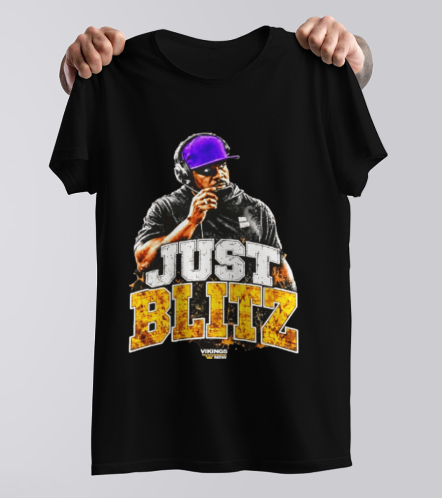 Brian Flores Just Blitz Vikings Now Bold Coaching Football Strategy T-Shirt