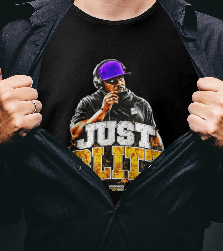 Brian Flores Just Blitz Vikings Now Bold Coaching Football Strategy T-Shirt