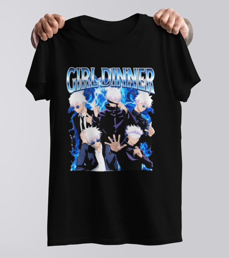 GIRL DINNER Gojo Jujutsu Kaisen Anime Character Collection T-Shirt