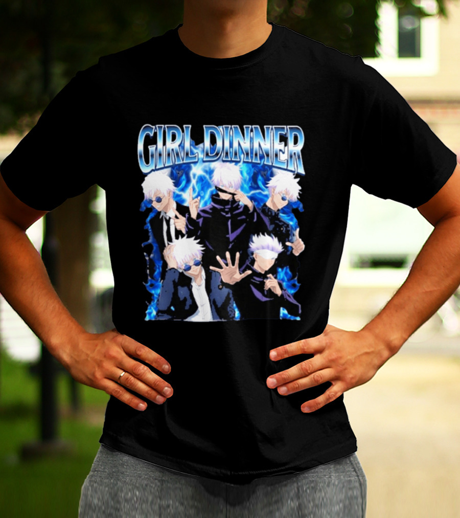 GIRL DINNER Gojo Jujutsu Kaisen Anime Character Collection T-Shirt