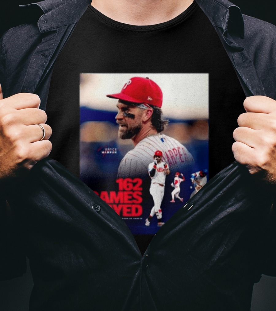 Bryce Harper Philadelphia Phillies 162 Games Played Citizens T-Shirt