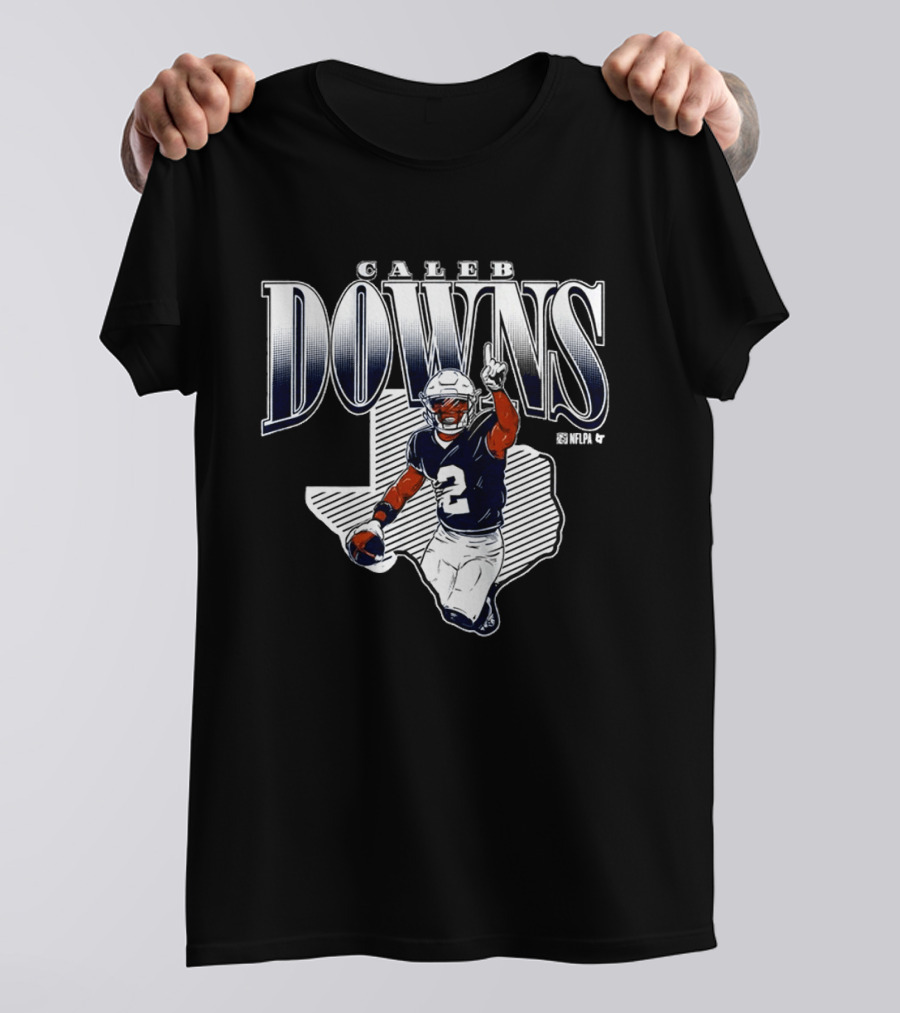 Caleb Downs 2026 Dallas Football Player Number 2 Texas T-Shirt