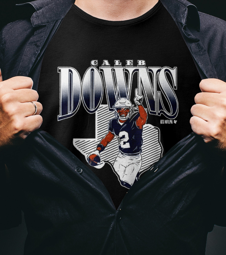 Caleb Downs 2026 Dallas Football Player Number 2 Texas T-Shirt
