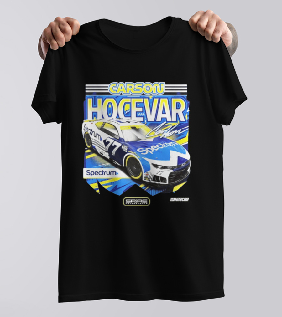 Carson Hocevar Spectrum 77 Racing Car Signature T-Shirt