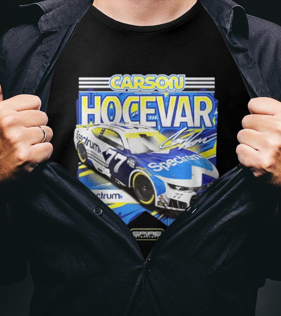 Carson Hocevar Spectrum 77 Racing Car Signature T-Shirt
