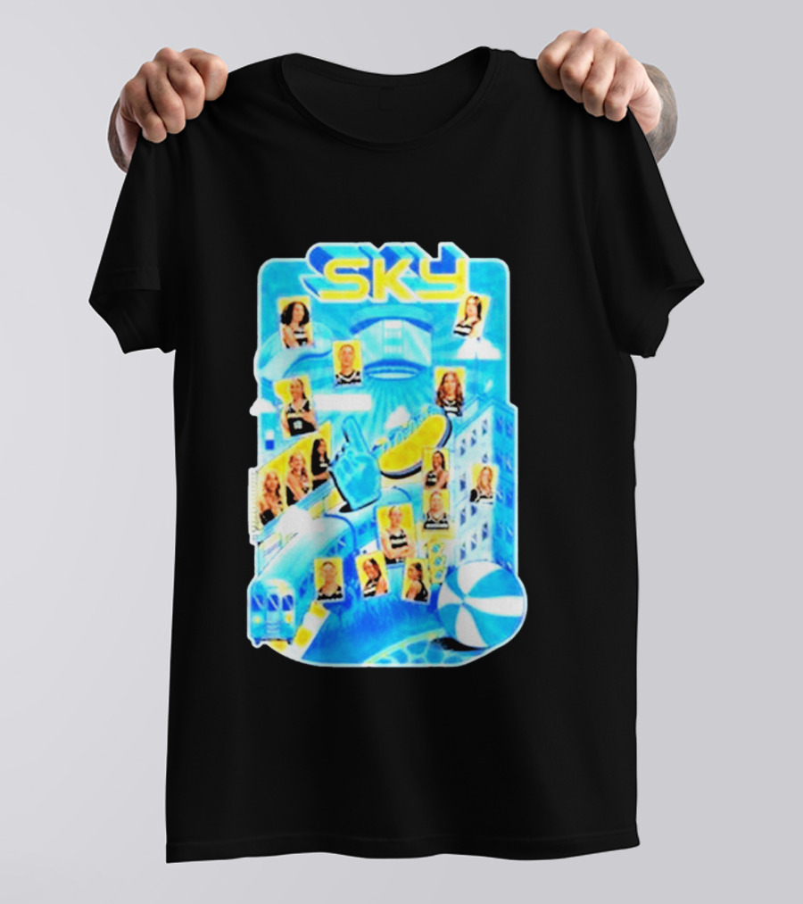 Chicago Sky WNBA 2026 Appreciation Night Black Team Celebration Skyline T-Shirt