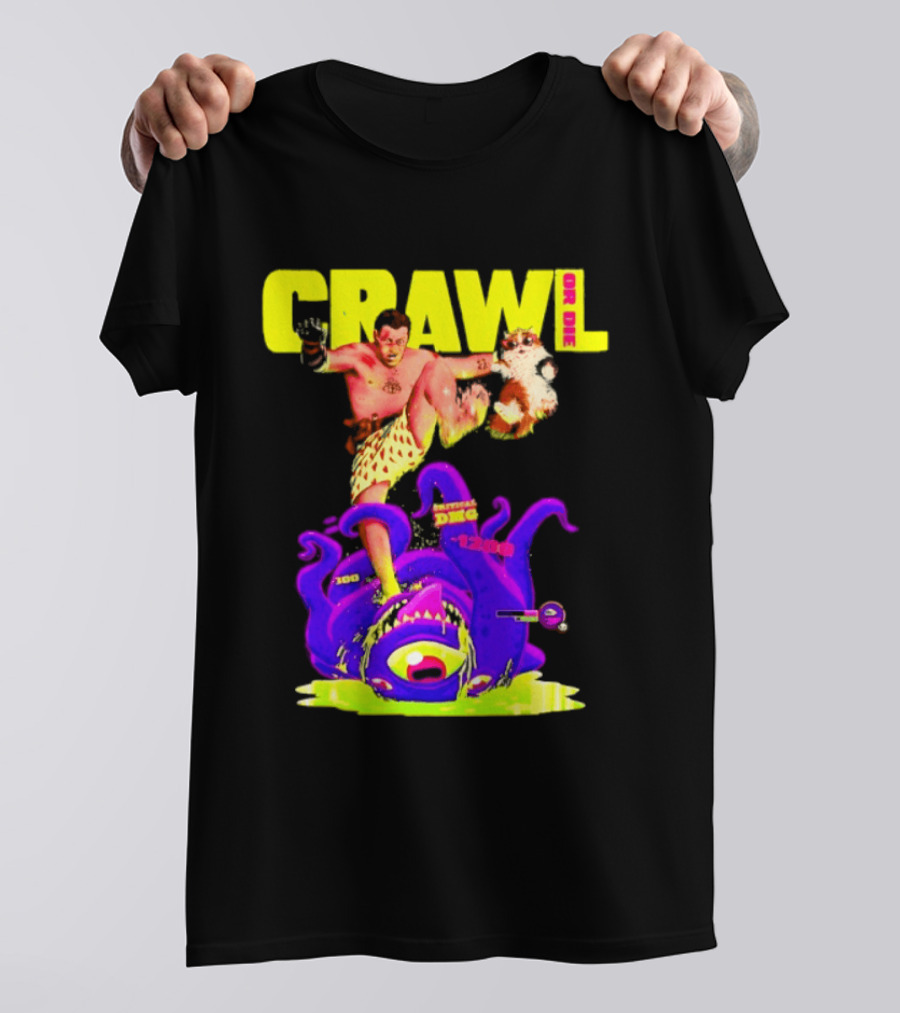 Crawl Or Die Critical Damage RPG Gamer Monster Attack T-Shirt