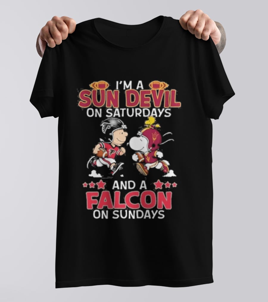 I'm A Sun Devil On Saturdays And A Falcon On Sundays Football Fans T-Shirt