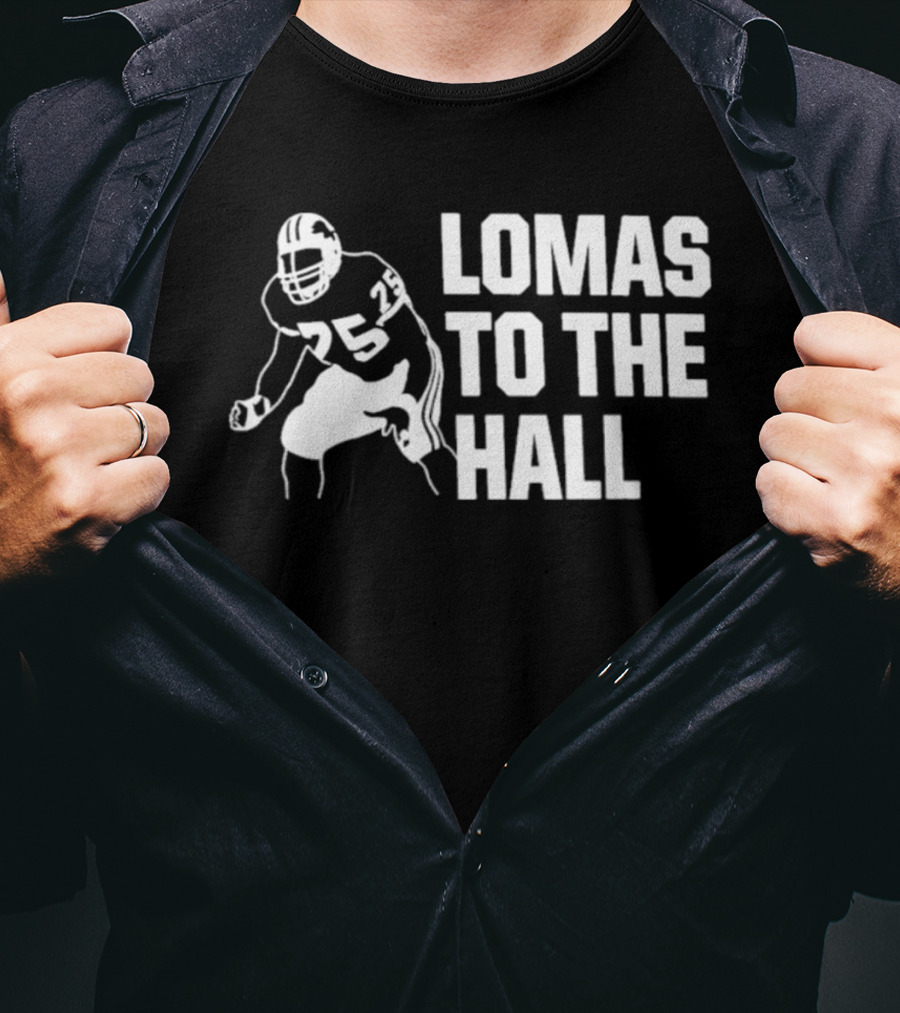 Detroit Lions Lomas Brown Hall Of Fame Campaign T-Shirt
