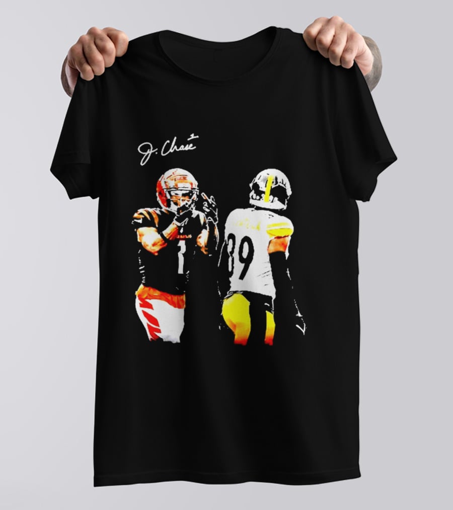 JaMarr Chase Vs Minkah Fitzpatrick Cincinnati Bengals Pittsburgh Steelers Football T-Shirt