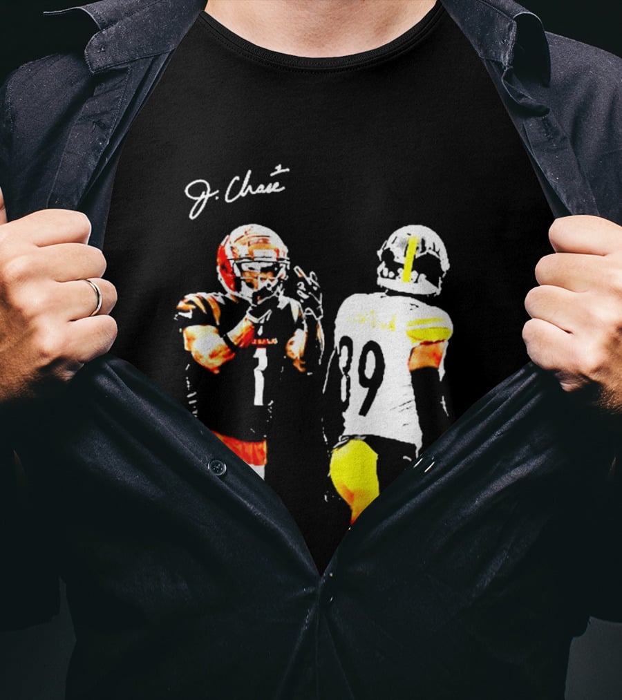 JaMarr Chase Vs Minkah Fitzpatrick Cincinnati Bengals Pittsburgh Steelers Football T-Shirt