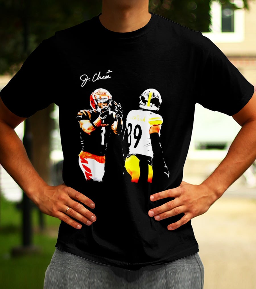 JaMarr Chase Vs Minkah Fitzpatrick Cincinnati Bengals Pittsburgh Steelers Football T-Shirt