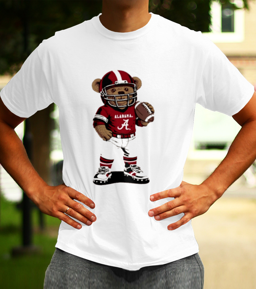 Alabama Crimson Tide 2026 Teddy Bear Football NCAA Team Spirit T-Shirt