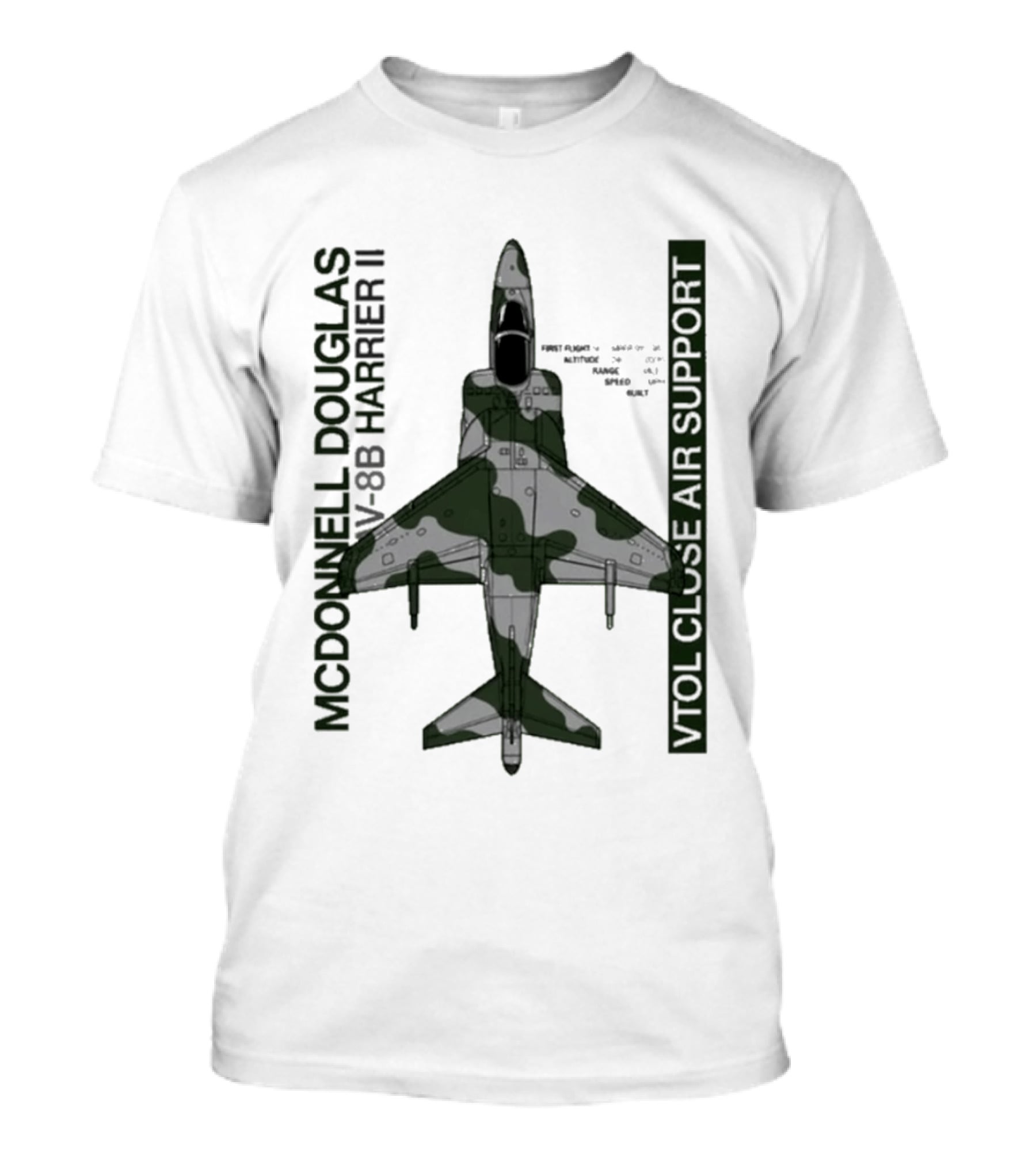 McDonnell Douglas AV 8B Harrier II VTOL Close Air Support T-Shirt