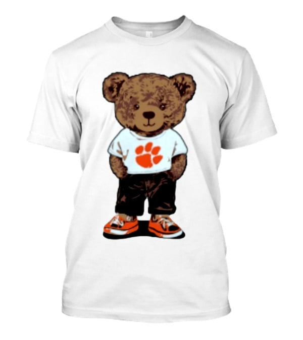 Clemson Tigers 2026 NCAA Bear Graphic With Paw Print T-Shirt