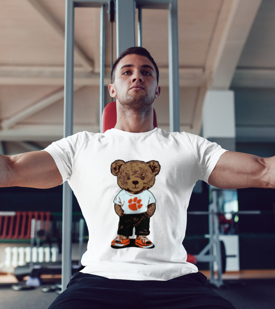 Clemson Tigers 2026 NCAA Bear Graphic With Paw Print T-Shirt