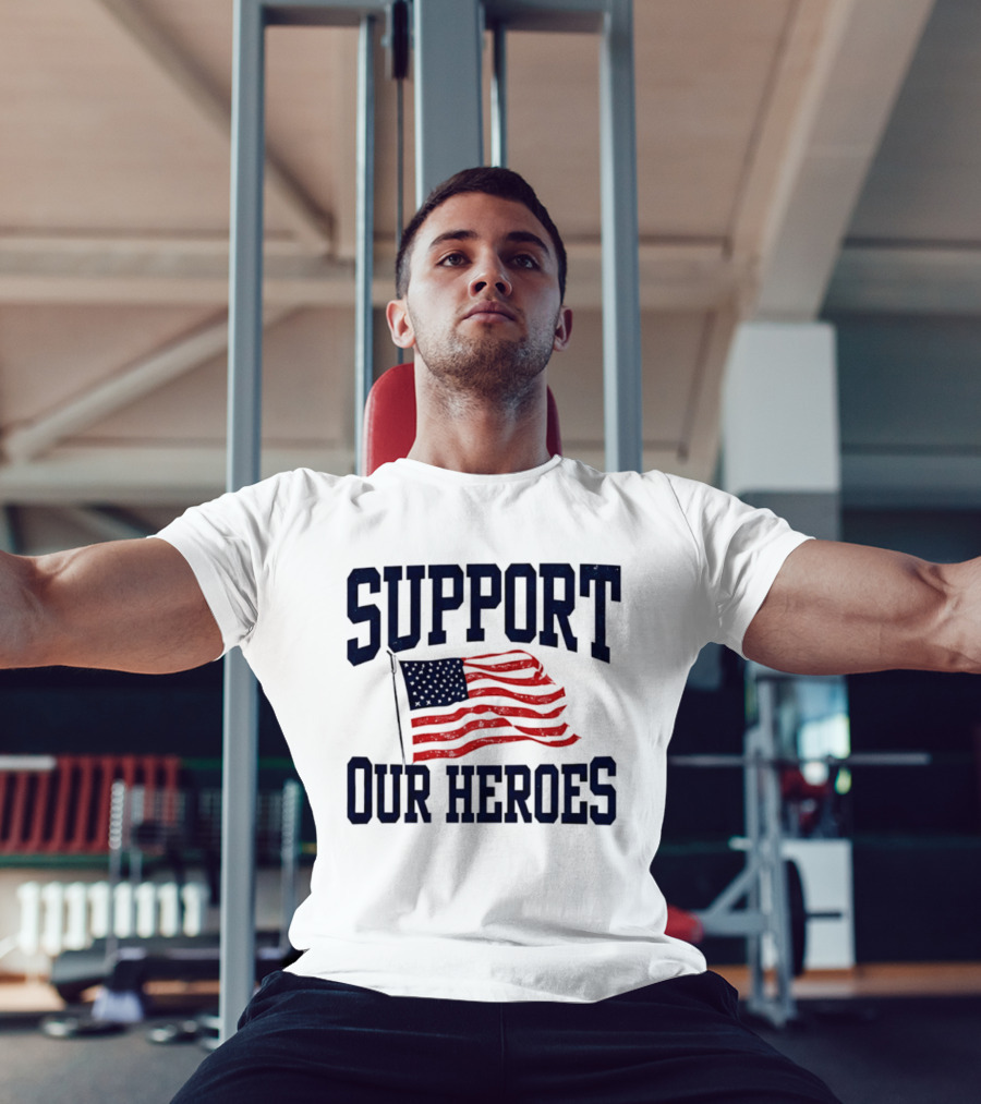 Support Our Heroes USA Flag 2026 T-Shirt