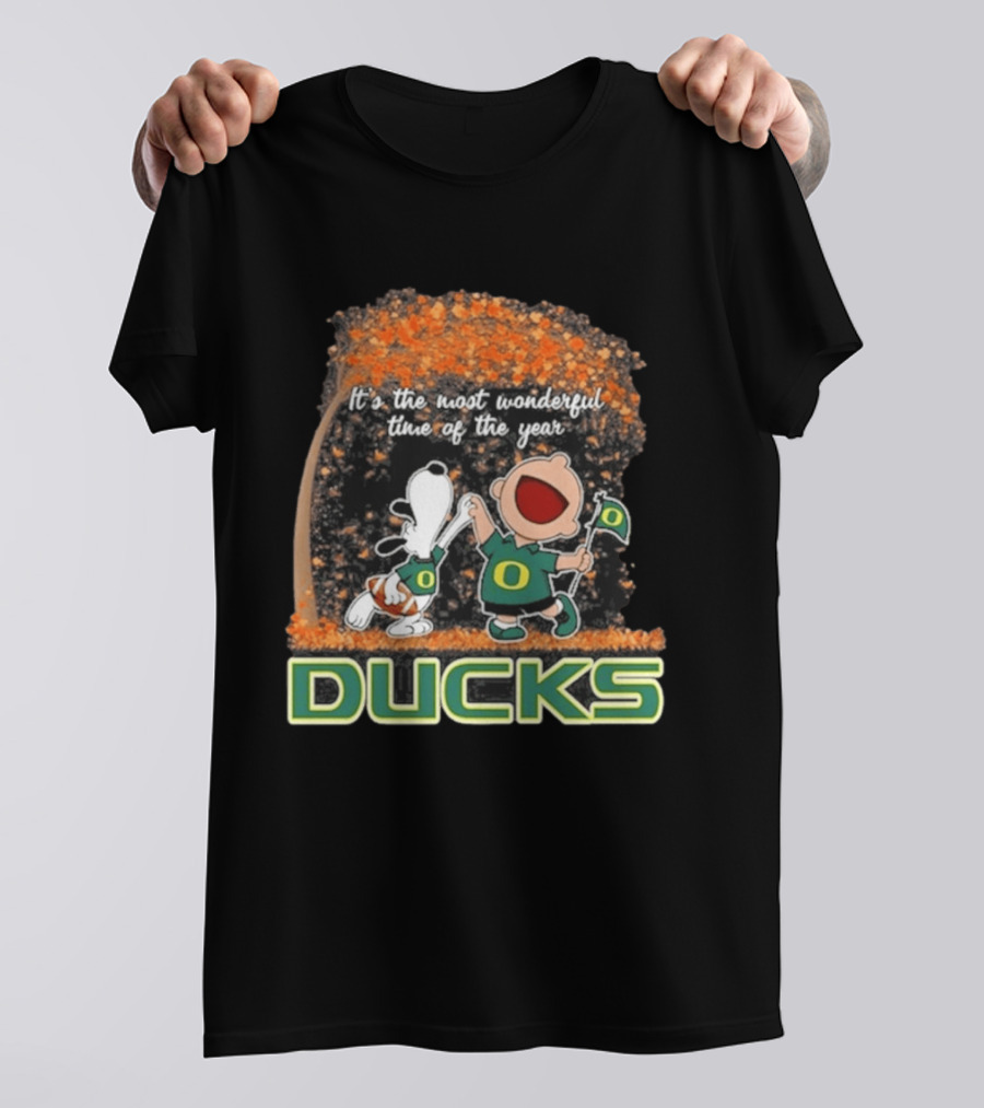 Oregon Ducks Snoopy Charlie Brown Most Wonderful Time 2026 T-Shirt
