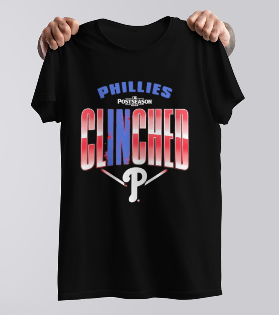 Phillies Red 2026 MLB Postseason Clinched Locker Room P T-Shirt