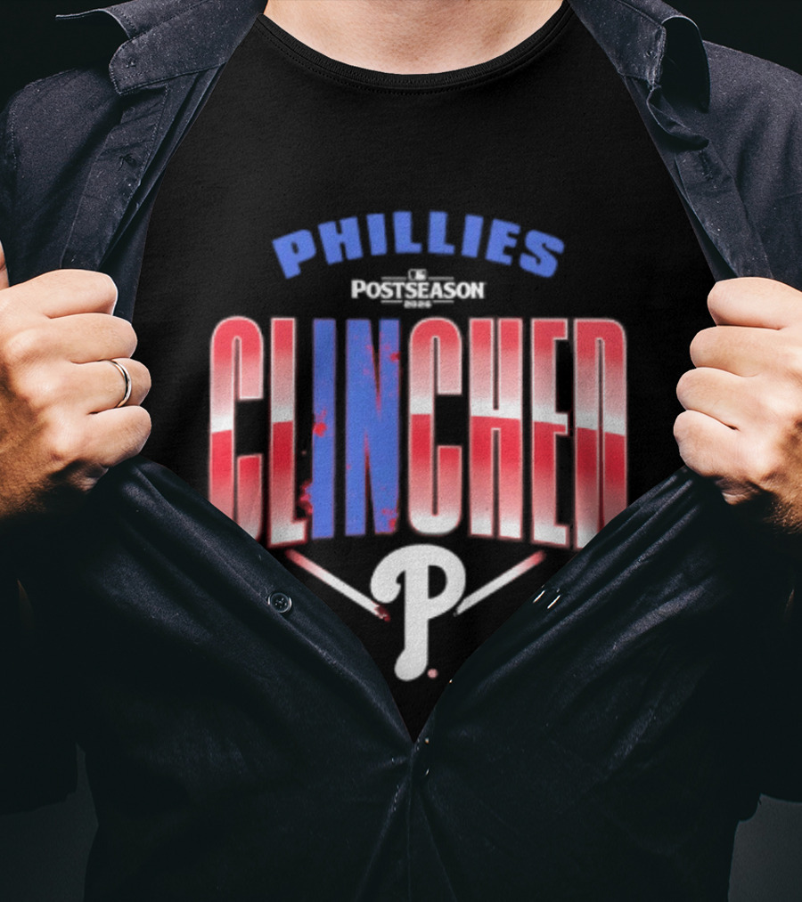 Phillies Red 2026 MLB Postseason Clinched Locker Room P T-Shirt