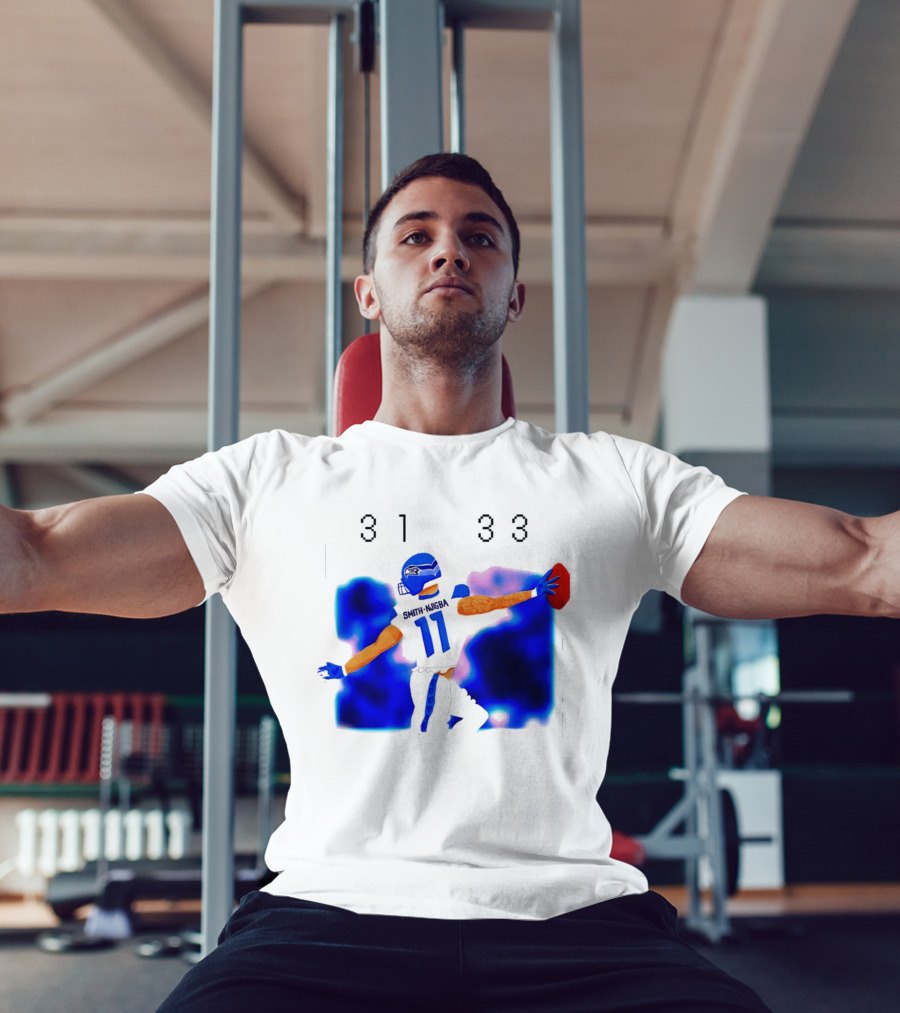 Jaxon Smith Njigba Seattle Seahawks 11 Football Catch 31 33 T-Shirt