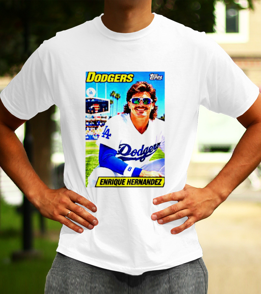 Dodgers Enrique Hernandez Topps Trading Card T-Shirt