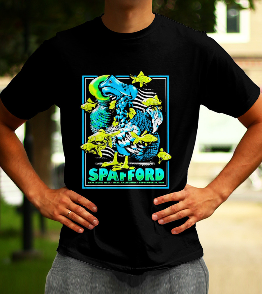 Spafford Napa Music Hall September 26 2026 Napa California Event With Dodo Bird And Fish T-Shirt