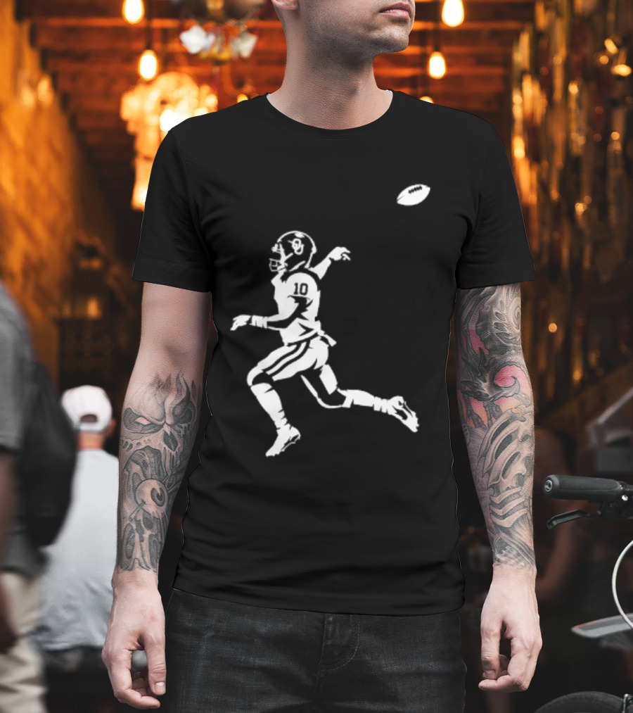 Oklahoma Sooners John Mateer Football Quarterback Crimson Pass T-Shirt