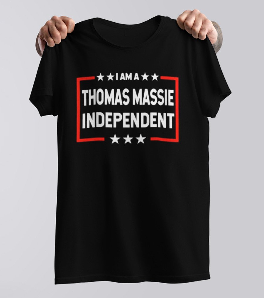 I Am A Thomas Massie Independent Star Framed T-Shirt