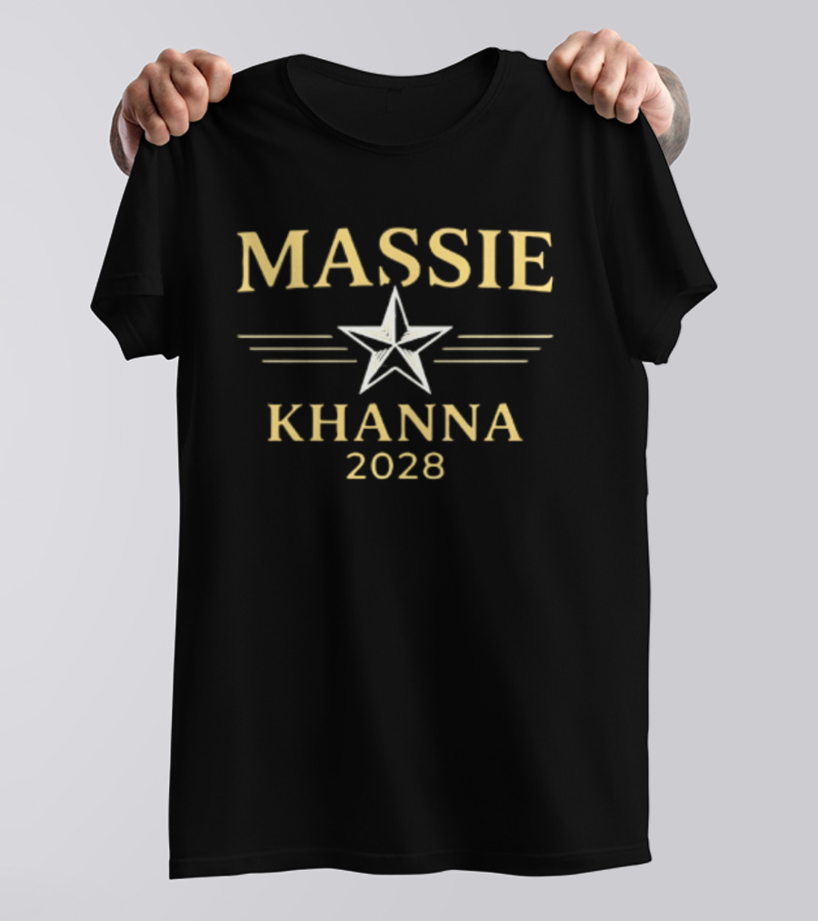 Massie Khanna 2028 Star Political Campaign Election Year T-Shirt