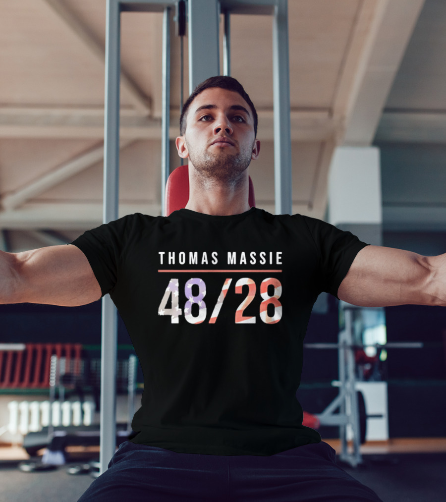 Thomas Massie 48 28 American Flag T-Shirt