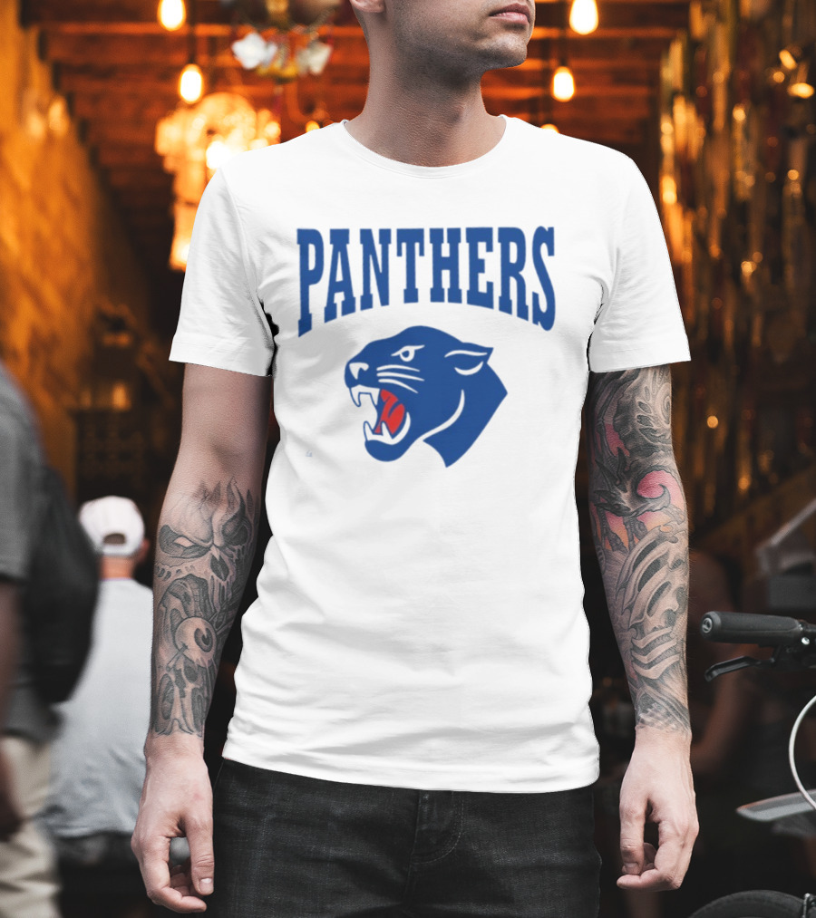 PANTHERS Carolina Football Iconic Blue Roaring T-Shirt