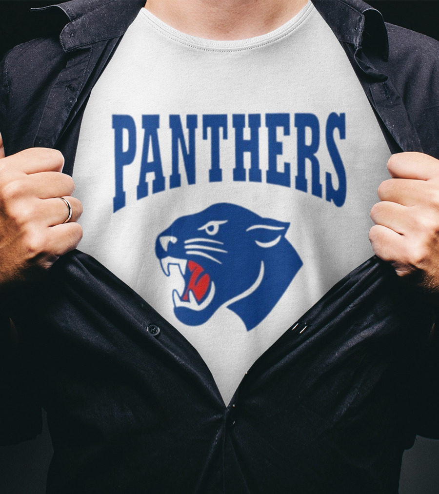 PANTHERS Carolina Football Iconic Blue Roaring T-Shirt