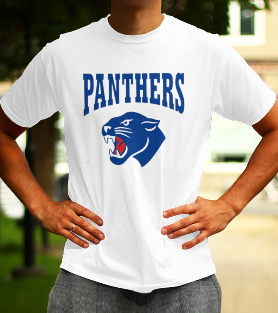PANTHERS Carolina Football Iconic Blue Roaring T-Shirt