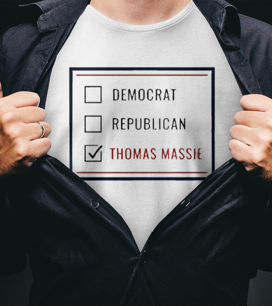 Democrat Republican Thomas Massie Checklist Political T-Shirt