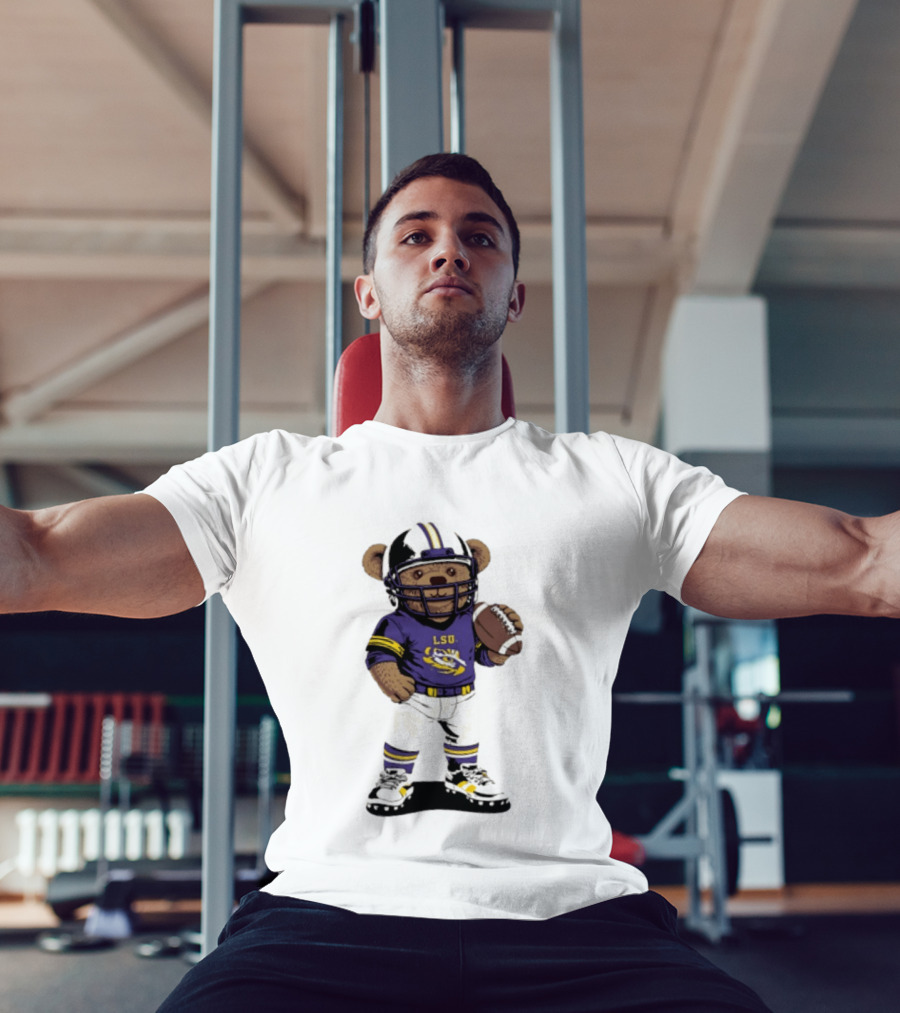 LSU Tigers 2026 NCAA Teddy Bear Football Player In Purple Uniform T-Shirt
